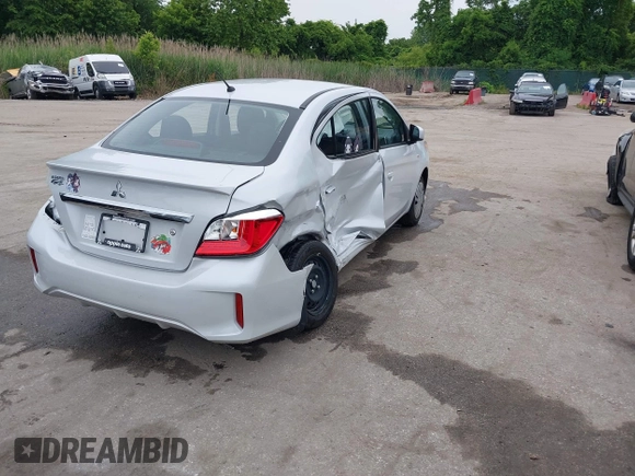 2024 Mitsubishi Mirage ES with VIN ML32FUFJ9RHF09183, listed as a IAAI auction lot 42383723 with 480 mi miles and . Bid and sale history available at DreamBid. Image 4.