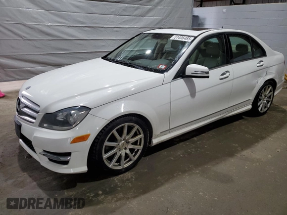 2013 Mercedes-Benz C 300 Sport with VIN WDDGF8AB2DR295864, listed as a Copart auction lot 51406485 with 133,815 mi miles and Salvage Title. Bid and sale history available at DreamBid. Image 1.