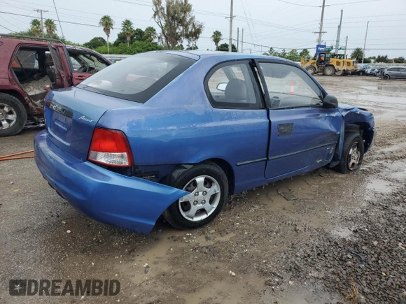 2001 Hyundai Accent z VIN KMHCF35G11U112976, wystawiony jako Copart lot #68692384 z przebiegiem 152 797 mil mil oraz Szkoda całkowita • Salvage title. Historia ofert i sprzedaży dostępna na DreamBid. Obrazek 3.