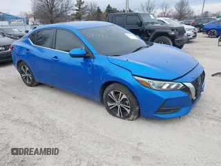 2021 Nissan Sentra SV with VIN 3N1AB8CV3MY235916, listed as a IAAI auction lot 41511614 with 73,079 mi miles and . Bid and sale history available at DreamBid. Image 1.
