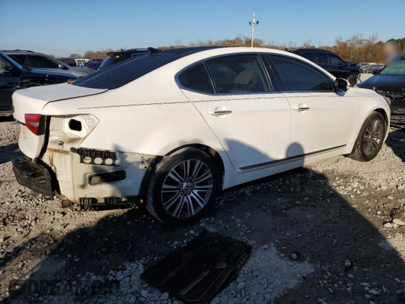 2014 Kia Cadenza Premium with VIN KNALN4D70E5139677, listed as a Copart auction lot 85655924 with 171,362 mi miles and Salvage Title. Bid and sale history available at carsss.com. Image 3.