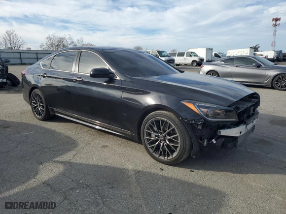 2018 Genesis G80 3.3T Sport with VIN KMHGN4JB2JU244889, listed as a Copart auction lot 43332405 with 65,081 mi miles and Salvage Title. Bid and sale history available at carsss.com. Image 4.