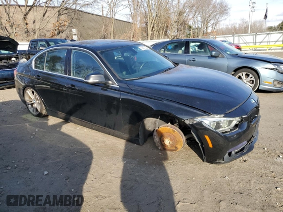 2017 BMW 3 Series 340i xDrive with VIN WBA8B7G57HNU37528, listed as a Copart auction lot 83870294 with 158,267 mi miles and Salvage title. Bid and sale history available at DreamBid. Image 4.