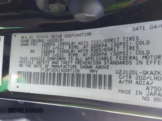2005 Lexus GX 470 z VIN JTJBT20X150087128, wystawiony jako IAAI lot #41124756 z przebiegiem 221 052 mil mil oraz . Historia ofert i sprzedaży dostępna na DreamBid. Obrazek 9.