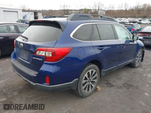 2015 Subaru Outback Limited with VIN 4S4BSBNC7F3323448, listed as a IAAI auction lot 41957344 with 121,034 mi miles and . Bid and sale history available at DreamBid. Image 4.
