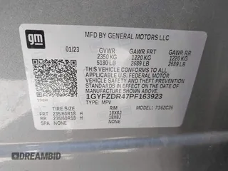 2023 Cadillac XT4 AWD Premium Luxury with VIN 1GYFZDR47PF163923, listed as a IAAI auction lot 42136236 with 52,012 mi miles and . Bid and sale history available at DreamBid. Image 9.