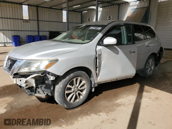 2015 Nissan Pathfinder S with VIN 5N1AR2MM1FC615050, listed as a Copart auction lot 56037175 with 159,145 mi miles and Clean title. Bid and sale history available at DreamBid. Image 1.