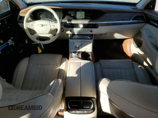 2020 Genesis G90 3.3T Premium with VIN KMTF34PA4LU076259, listed as a Copart auction lot 87943615 with 61,425 mi miles and Salvage Title. Bid and sale history available at carsss.com. Image 8.