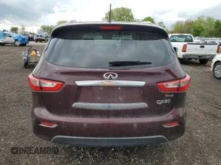2014 Infiniti QX60 with VIN 5N1AL0MM8EC501163, listed as a Copart auction lot 55392845 with 119,097 mi miles and Salvage title. Bid and sale history available at DreamBid. Image 6.