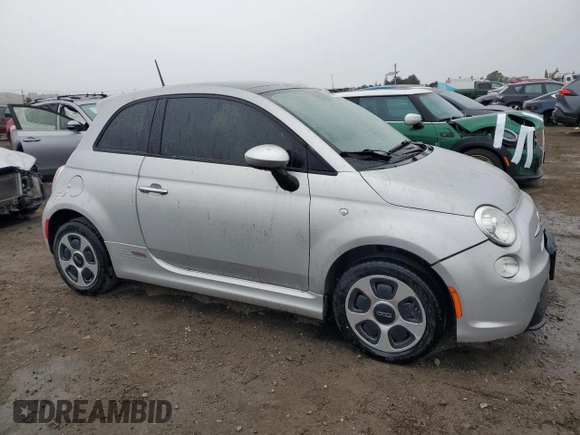 2014 FIAT 500e with VIN 3C3CFFGE8ET172792, listed as a Copart auction lot 43856805 with Not provided miles and Clean title. Bid and sale history available at DreamBid. Image 4.
