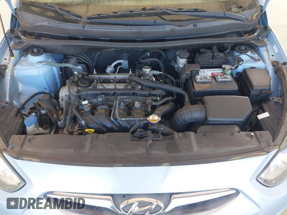 2013 Hyundai Accent GLS with VIN KMHCT4AE9DU556629, listed as a IAAI auction lot 42107644 with 152,274 mi miles. Bid and sale history available at carsss.com. Image 10.