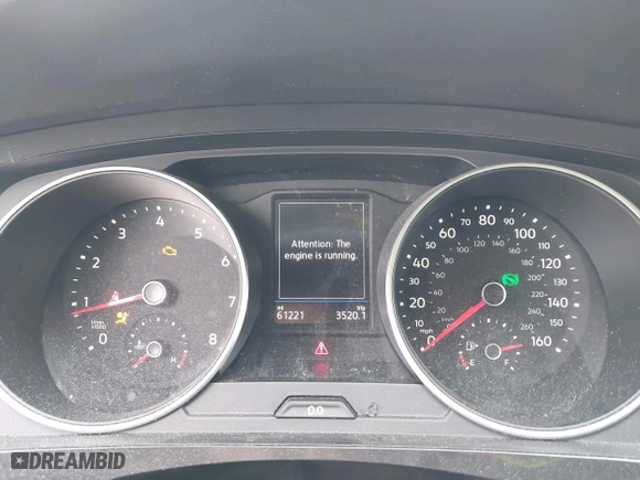 2019 Volkswagen Tiguan S with VIN 3VV0B7AX9KM047642, listed as a IAAI auction lot 41523269 with 61,221 mi miles. Bid and sale history available at carsss.com. Image 16.