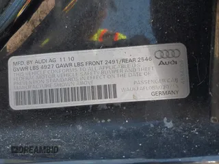 2011 Audi A4 Prestige z VIN WAUKFAFL0BN030715, wystawiony jako IAAI lot #40384177 z przebiegiem 190 705 mil mil oraz . Historia ofert i sprzedaży dostępna na DreamBid. Obrazek 9.