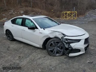 2021 Acura TLX w/A-Spec Package with VIN 19UUB6F58MA010150, listed as a Copart auction lot 87006874 with 37,223 mi miles and Salvage Title. Bid and sale history available at carsss.com. Image 4.