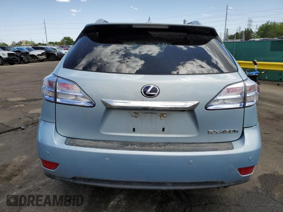 2011 Lexus RX 450h with VIN JTJBC1BAXB2033040, listed as a Copart auction lot 56920005 with 102,791 mi miles and Salvage title. Bid and sale history available at DreamBid. Image 6.