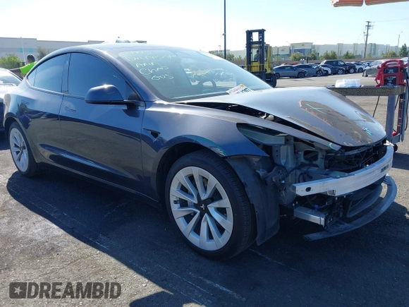 2023 Tesla Model 3 with VIN 5YJ3E1EA2PF640289, listed as a IAAI auction lot 42000200 with 14,194 mi miles and . Bid and sale history available at DreamBid. Image 1.