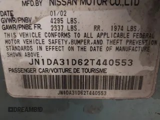 2002 Nissan Maxima GLE с VIN JN1DA31D62T440553, выставлен на аукционе IAAI как лот 41556825 с пробегом 172 568 миль миль и . История ставок и продаж доступна на DreamBid. Изображение 9.