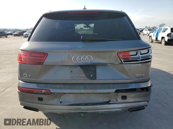 2017 Audi Q7 Premium Plus with VIN WA1LAAF73HD002389, listed as a Copart auction lot 45094155 with 107,686 mi miles and Salvage Title. Bid and sale history available at carsss.com. Image 6.