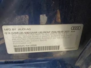 2014 Audi S4 Premium Plus z VIN WAUDGAFL1EA120568, wystawiony jako IAAI lot #42143431 z przebiegiem 81 715 mil mil oraz . Historia ofert i sprzedaży dostępna na DreamBid. Obrazek 9.