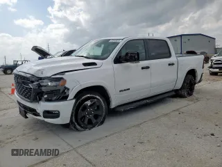 2025 Ram 1500 Lone Star with VIN 1C6SRFFP7SN652049, listed as a Copart auction lot 59545025 with 8,581 mi miles and Salvage title. Bid and sale history available at DreamBid. Image 1.