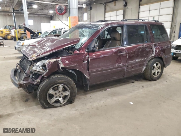 2007 Honda Pilot EX-L with VIN 5FNYF18547B006046, listed as a Copart auction lot 46935205 with 0 mi miles and Salvage Title. Bid and sale history available at carsss.com. Image 1.
