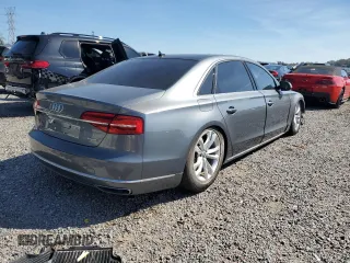 2015 Audi A8 3.0T z VIN WAU3GAFD8FN040523, wystawiony jako Copart lot #46317255 z przebiegiem Nie podano mil oraz Czysty tytuł • Clean title. Historia ofert i sprzedaży dostępna na DreamBid. Obrazek 3.