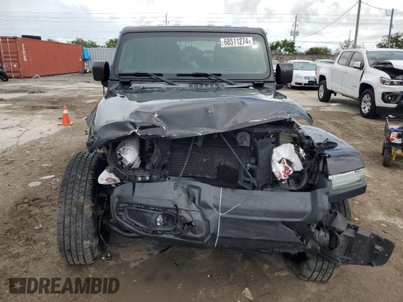 2020 Jeep Wrangler Unlimited Sahara Altitude with VIN 1C4HJXEN2LW271138, listed as a Copart auction lot 68511274 with 45,371 mi miles and Non repairable. Bid and sale history available at DreamBid. Image 5.