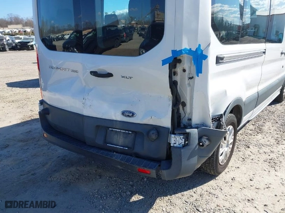 2018 Ford Transit Passenger Wagon XL with VIN 1FBAX2CM0JKA43564, listed as a IAAI auction lot 41643758 with 54,755 mi miles. Bid and sale history available at carsss.com. Image 6.