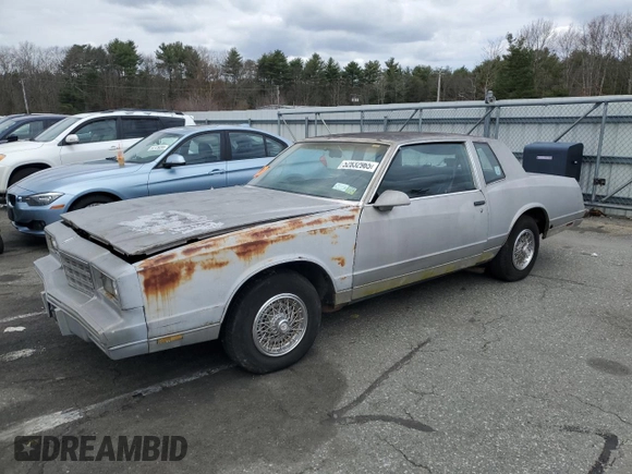 1986 Chevrolet Monte Carlo Sport SS с VIN 1G1GZ37H0GR172416, выставлен на аукционе Copart как лот 52832965 с пробегом 53 644 миль миль и Чистый • Clean title. История ставок и продаж доступна на DreamBid. Изображение 1.