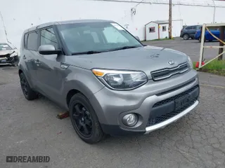 2018 Kia Soul + with VIN KNDJP3A52J7602662, listed as a IAAI auction lot 42014883 with 67,164 mi miles. Bid and sale history available at carsss.com. Image 1.