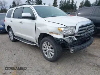 2017 Toyota Sequoia Platinum with VIN 5TDDY5G11HS150228, listed as a IAAI auction lot 41756057 with 57,727 mi miles. Bid and sale history available at carsss.com. Image 1.