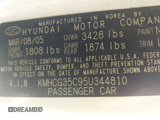 2005 Hyundai Accent GLS с VIN KMHCG35C95U344810, выставлен на аукционе IAAI как лот 41759016 с пробегом 118 202 миль миль и . История ставок и продаж доступна на DreamBid. Изображение 9.