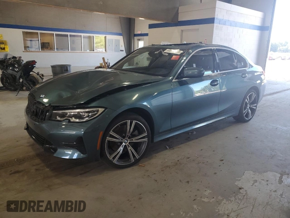 2021 BMW 3 Series 330i xDrive with VIN WBA5R7C01MFK86974, listed as a Copart auction lot 69995894 with 28,926 mi miles and Salvage Title. Bid and sale history available at carsss.com. Image 1.