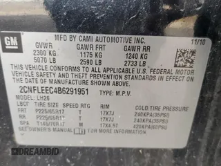 2011 Chevrolet Equinox LT w/1LT with VIN 2CNFLEEC4B6291951, listed as a Copart auction lot 49579715 with 181,364 mi miles and Clean Title. Bid and sale history available at carsss.com. Image 13.