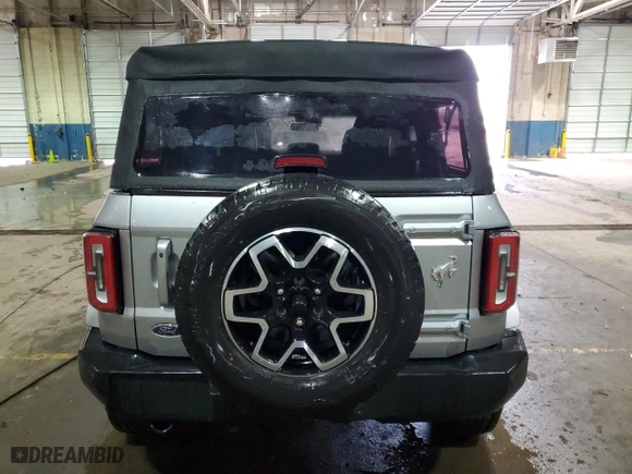 2024 Ford Bronco Outer Banks with VIN 1FMEE8BP2RLA43360, listed as a Copart auction lot 42874005 with 575 mi miles and Salvage Title. Bid and sale history available at carsss.com. Image 6.