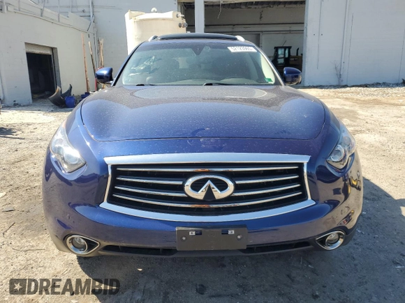2013 Infiniti FX with VIN JN8BS1MW4DM100158, listed as a Copart auction lot 52123965 with 52,910 mi miles and Salvage Title. Bid and sale history available at DreamBid. Image 5.