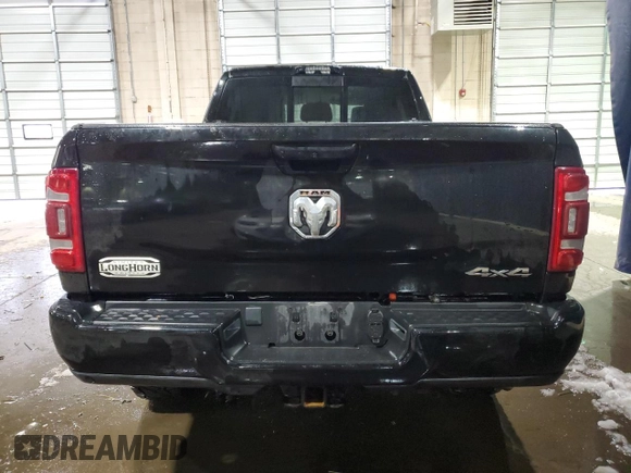 2023 Ram 2500 Longhorn with VIN 3C6UR5PL8PG591647, listed as a Copart auction lot 88803805 with 46,767 mi miles and Salvage title. Bid and sale history available at DreamBid. Image 6.