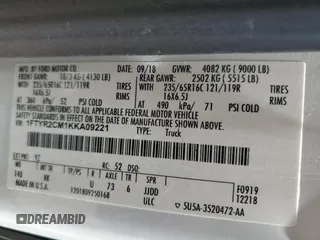 2019 Ford Transit with VIN 1FTYR2CM1KKA09221, listed as a Copart auction lot 56328235 with 223,051 mi miles and Salvage title. Bid and sale history available at DreamBid. Image 13.