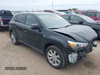 2014 Mitsubishi Outlander Sport SE with VIN 4A4AR4AUXEE033111, listed as a IAAI auction lot 42110439 with 139,290 mi miles. Bid and sale history available at carsss.com. Image 1.