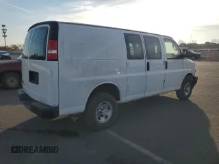 2019 Chevrolet Express Cargo with VIN 1GCWGAFP9K1175974, listed as a Copart auction lot 76817054 with 84,623 mi miles and Salvage title. Bid and sale history available at DreamBid. Image 3.