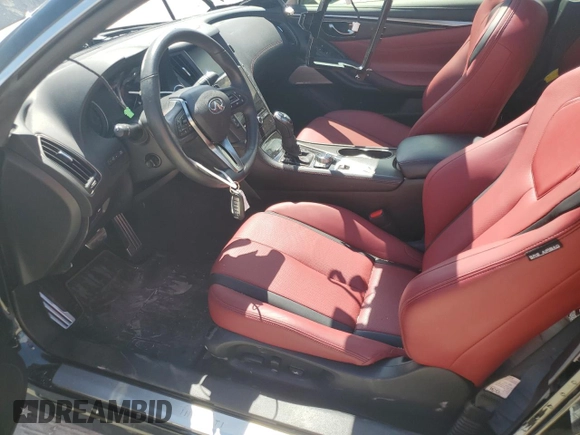 2022 Infiniti Q60 Red Sport 400 with VIN JN1FV7LL7NM680945, listed as a Copart auction lot 69774344 with 9,036 mi miles and Salvage title. Bid and sale history available at DreamBid. Image 7.