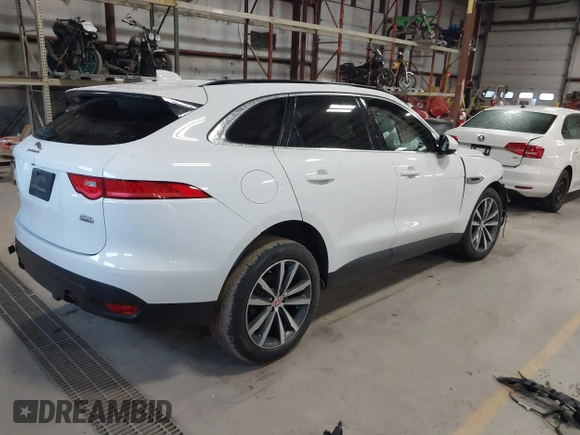 2018 Jaguar F-Pace 25t Prestige with VIN SADCK2FX3JA322638, listed as a IAAI auction lot 41935053 with 108,921 mi miles and . Bid and sale history available at DreamBid. Image 4.