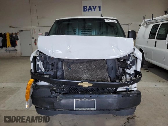 2023 Ford Transit Cargo with VIN 1FTBR1C84PKA17131, listed as a Copart auction lot 54901755 with 85,188 mi miles and Salvage title. Bid and sale history available at DreamBid. Image 5.