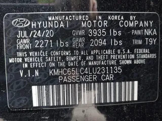 2020 Hyundai Ioniq Blue z VIN KMHC65LC4LU231135, wystawiony jako IAAI lot #41714175 z przebiegiem 199 634 mil mil oraz . Historia ofert i sprzedaży dostępna na DreamBid. Obrazek 9.