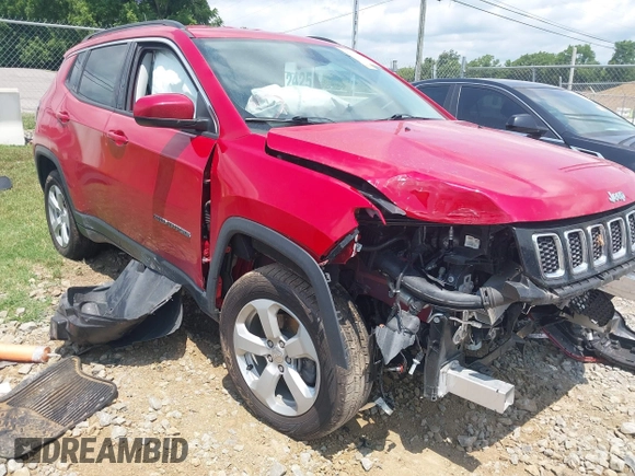 2020 Jeep Compass Latitude z VIN 3C4NJDBB6LT173909, wystawiony jako IAAI lot #42615635 z przebiegiem 34 212 mil mil oraz . Historia ofert i sprzedaży dostępna na DreamBid. Obrazek 6.