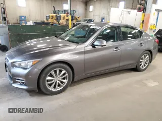 2014 Infiniti Q50 Premium with VIN JN1BV7AR5EM683185, listed as a Copart auction lot 53796975 with 149,277 mi miles and Salvage Title. Bid and sale history available at DreamBid. Image 1.