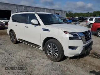 2023 Nissan Armada SL z VIN JN8AY2BDXP9690679, wystawiony jako Copart lot #59863145 z przebiegiem 20 386 mil mil oraz Szkoda całkowita • Salvage title. Historia ofert i sprzedaży dostępna na DreamBid. Obrazek 4.