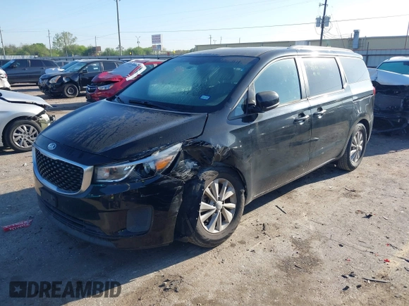 2017 Kia Sedona LX with VIN KNDMB5C19H6242467, listed as a IAAI auction lot 41836591 with 95,403 mi miles. Bid and sale history available at carsss.com. Image 2.
