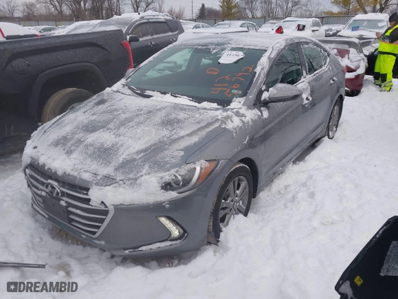2018 Hyundai Elantra GL with VIN KMHD84LF7JU606130, listed as a IAAI auction lot 41256792 with 105,644 mi miles. Bid and sale history available at carsss.com. Image 18.