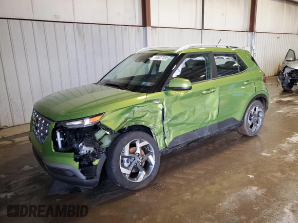 2024 Hyundai Venue SEL with VIN KMHRC8A33RU297000, listed as a Copart auction lot 44927355 with 13,574 mi miles and Salvage Title. Bid and sale history available at DreamBid. Image 1.